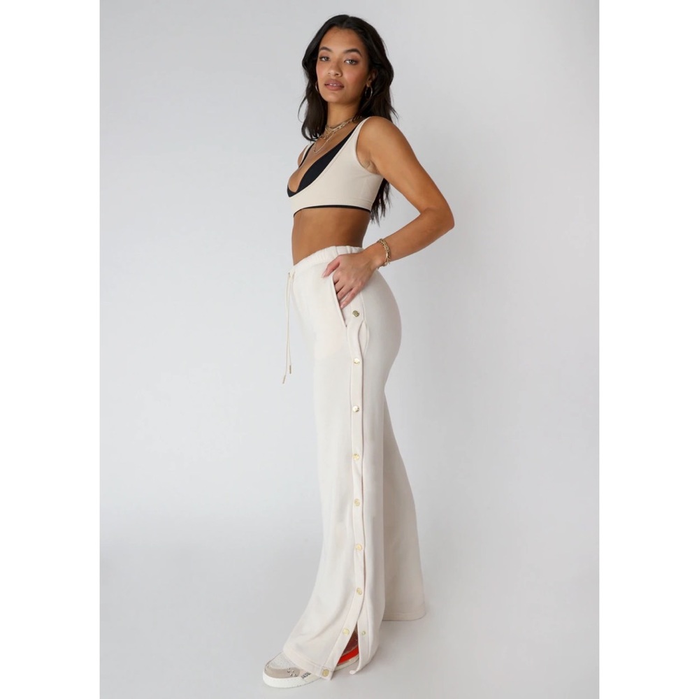 • Adam Selman Sport Tear Away Cream Fleece Pant (NWT)